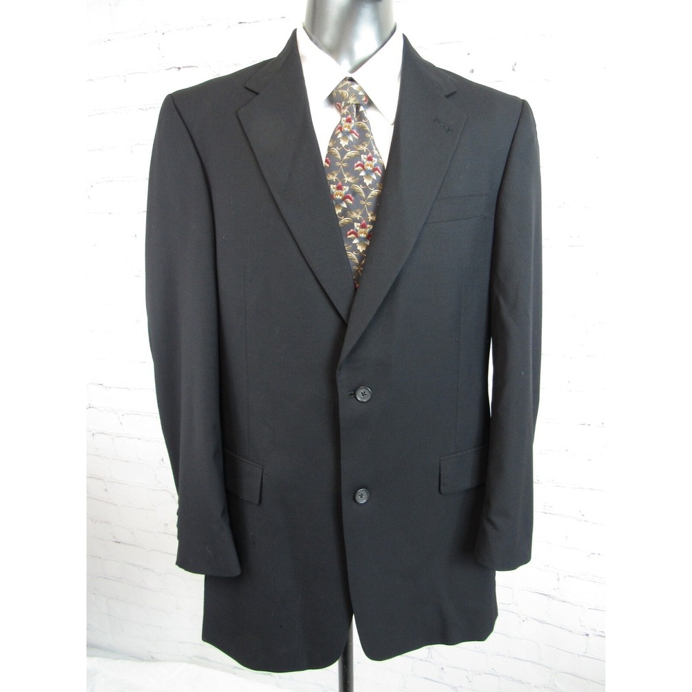 Hart Schaffner Marx Suit Jacket/Blazer Black USA Men's Size 42L